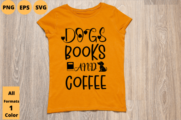 Dogs Books and Coffee T-shirt Design Review