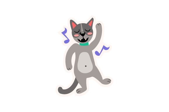 Kawaii Cat Dancing Sticker Embroidery Review