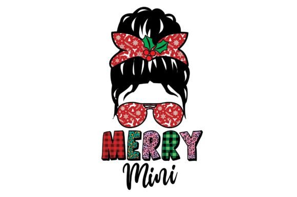 Merry Mini Christmas Sublimation Design