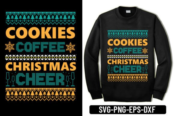 Ugly Sweater -Cookies Coffee Christmas C Review